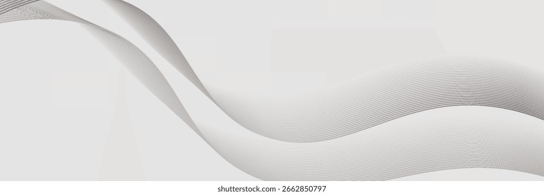 Fundo de metal abstrato com linhas de fluxo para conceito futurista. Ondas dinâmicas. ilustração vetorial.