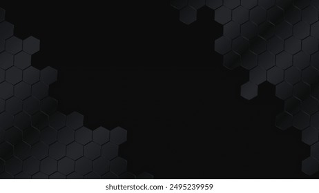 Abstract metal background. Geometric background with hexagons. Vector design template