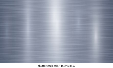 Abstract metal background with glares in light blue colors