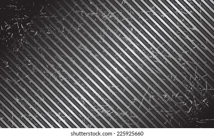 abstract metal background with gradient stripes pattern and grunge - yellow - vector EPS10