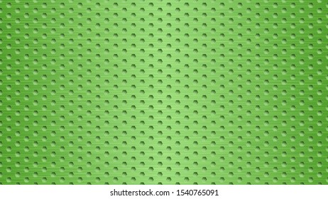 Abstract metal background with hexagonal holes in green colors