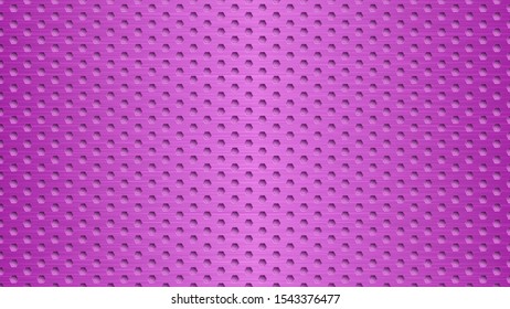 Abstract metal background with hexagonal holes in purple colors