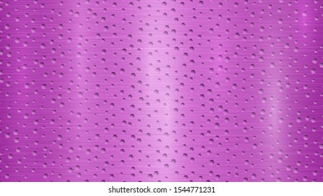 Abstract metal background with hexagonal holes in purple colors