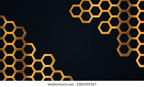 Resumen del fondo metálico. Patrón de abeja. Plantilla de diseño de vector