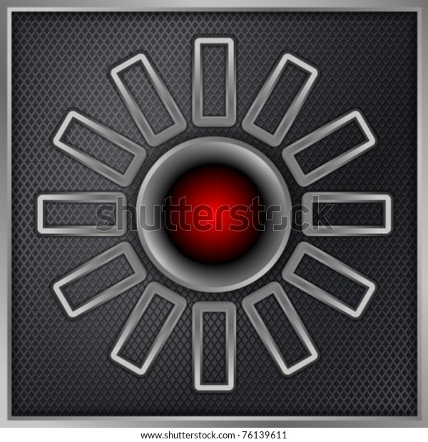 Abstract Metal Background On Off Buttons Stock Vector (Royalty Free ...