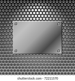 Abstrakter Metallhintergrund. Stahl. Vektorgrafik mit Platz für Ihren Slogan.