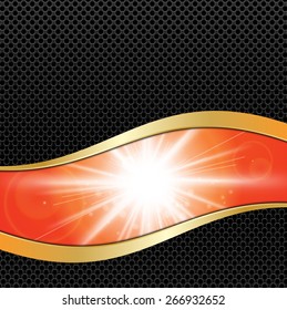 Abstract Metal Background with a summer sun burst 