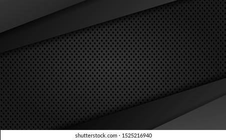 Abstract metal background. Tech dark design with  Vector background.