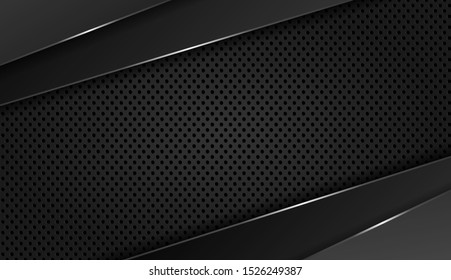 Abstract metal background. Tech dark design with  Vector background.