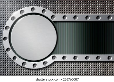 Abstract metal background. Vector illustration