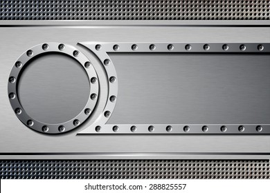 Abstract metal background. Vector illustration