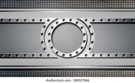 Abstract metal background. Vector illustration.