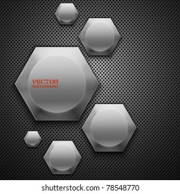 Abstract metal background. Vector illustration.