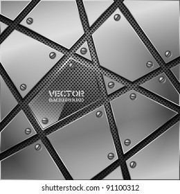 Abstract metal background. Vector illustration.