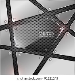 Abstract metal background. Vector illustration.