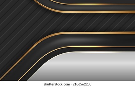 Abstract metal black and gold background