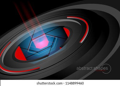 Abstract metal circular shapes scene vector modernistic wallpaper backgrounds