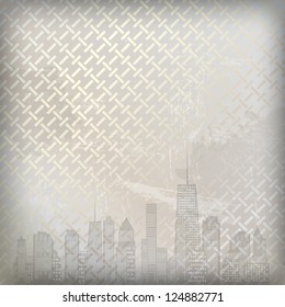 Abstract metal City   background  Vector illustration
