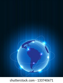 Abstract metal connection concept earth  background