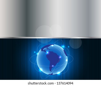 Abstract metal connection concept earth  background
