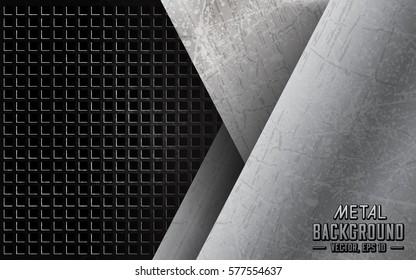 Abstract metal design. Vector and illustration.