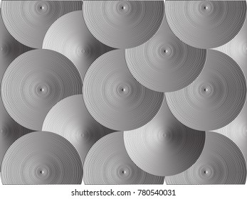 Abstract metal geometric pattern.