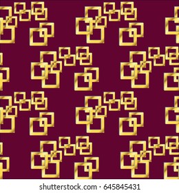 Abstract metal gold seamless pattern, vector illustration