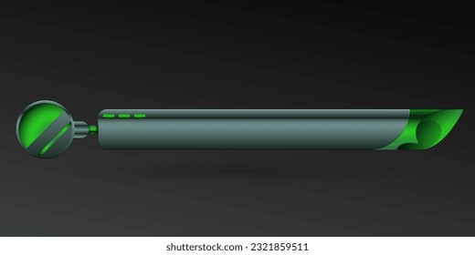 Abstract metal green lower third title banner for breaking news broadcast