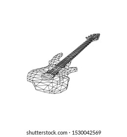 Abstract Metal Guitar Background isolated line art images