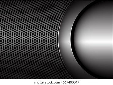 Abstract metal on circle mesh design modern creative background texture vector illustration.
