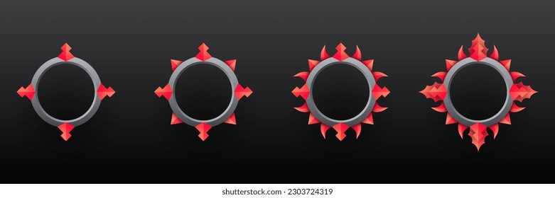Abstraktes Metall und rosafarbenes Grenz-Spiel gui avatar Banner Frames für Spiel im Design