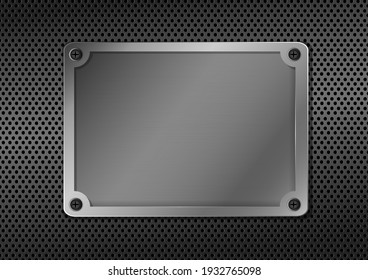 abstract metal plate background vector