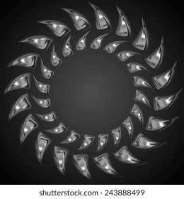 Resumen del fondo del logotipo de forma metálica. Diseño de vectores