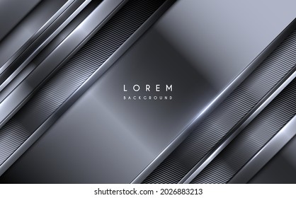 Abstract metal shapes background with light effect