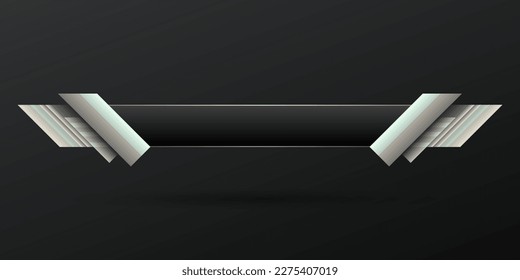 Resumen del borde plateado de metal menor de tercer juego gentil titular banner