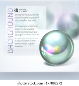 Abstract metal sphere background with focus effect