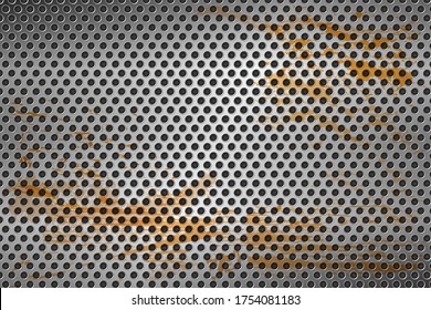 abstract metal surface plate design and rust background. illustration vector 