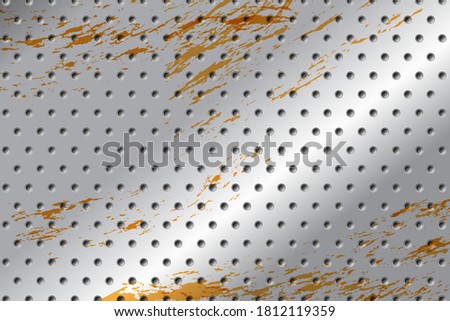 abstract metal surface plate design and rust background. illustration vector