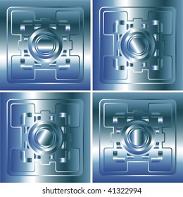 abstract  metal symmetrical background