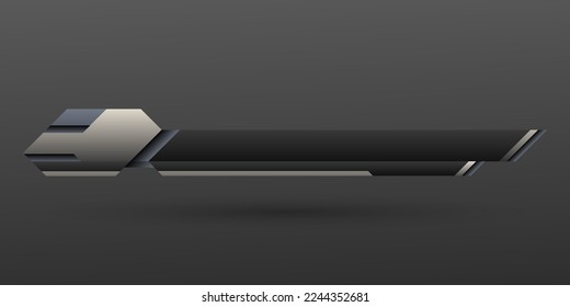 Resumen de la tecnología de metal de tercer título barra de banners inferior para el título del titular de la transmisión de vídeo