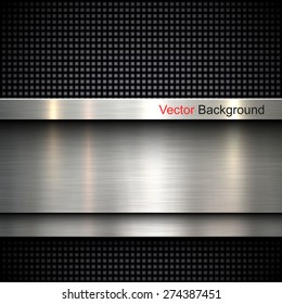 Abstract metal template background design, vector illustration