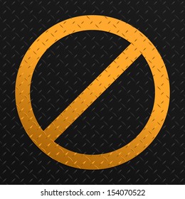 Abstract metal texture background with yellow stripe pattern - Vector illustration