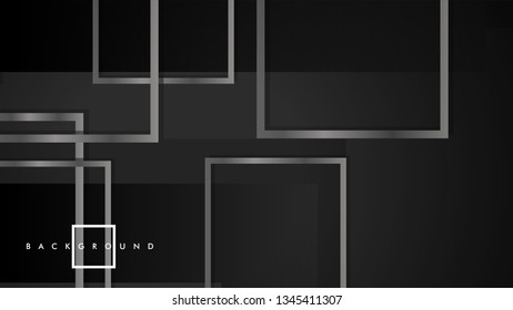 Abstract metal vector background with luxurious shiny grey square