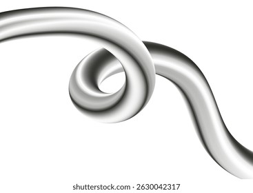 Abstract metallic 3d liquid wave tech elegant background. Vector design