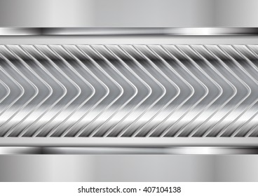 Abstraktes Design der metallischen Pfeile. Vektorgrafik-Hintergrund