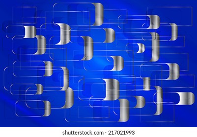 The abstract metallic background