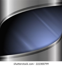 The abstract metallic background