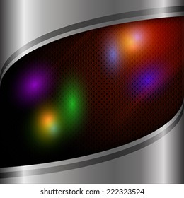 The abstract metallic background