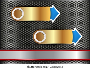 The abstract metallic background