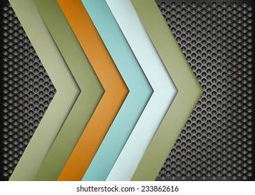 The abstract metallic background